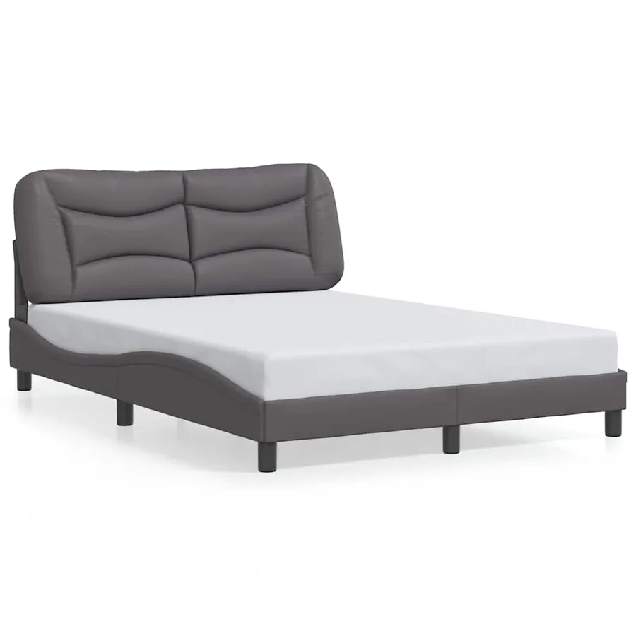 Cadre de lit sans matelas Hvar gris 120x200 cm similicuir - 2