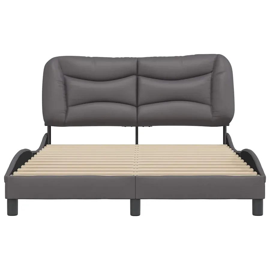 Cadre de lit sans matelas Hvar gris 120x200 cm similicuir - 4