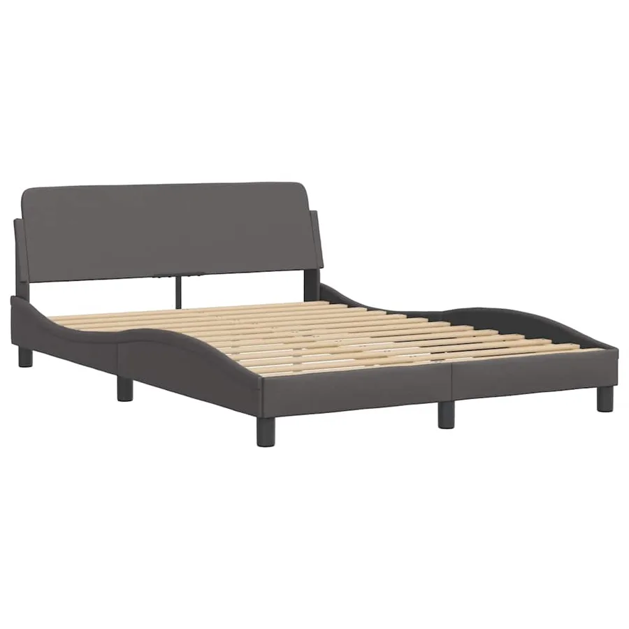 Cadre de lit sans matelas Hvar gris 120x200 cm similicuir - 5