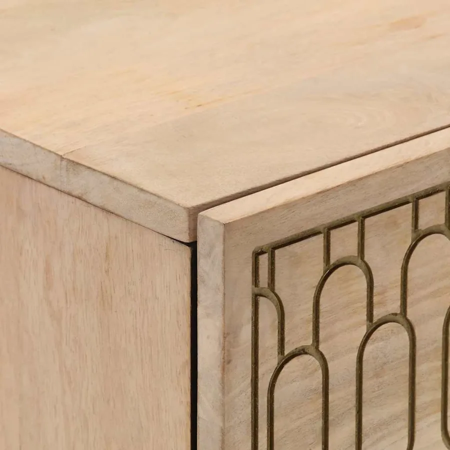 Armoire latérale 60x33x75 cm bois massif de manguier - 6