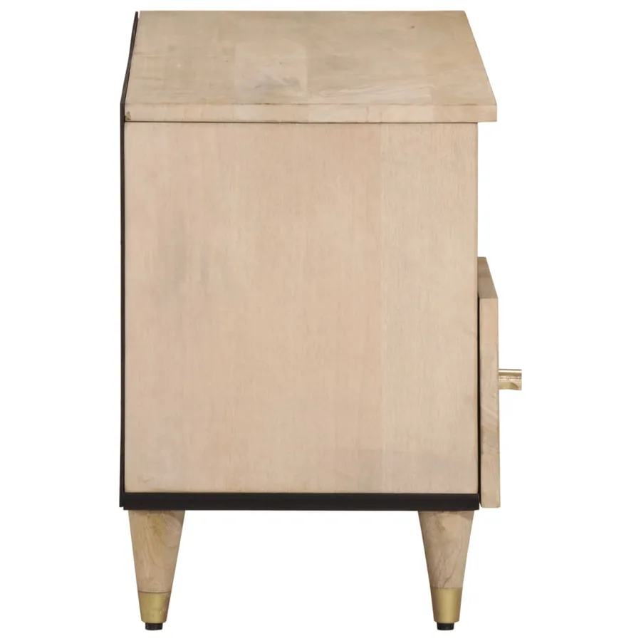 Meuble TV 100x33x46 cm bois massif de manguier - 4