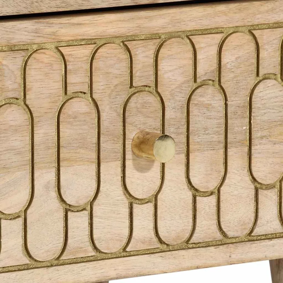 Tables de chevet 2 pcs 40x33x46 cm Bois de manguier solide - 10