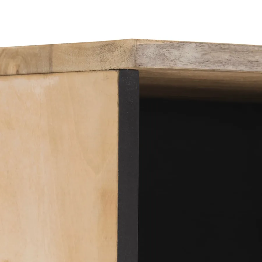 Armoire de salle de bain 38x33x160 cm bois massif de manguier - 7