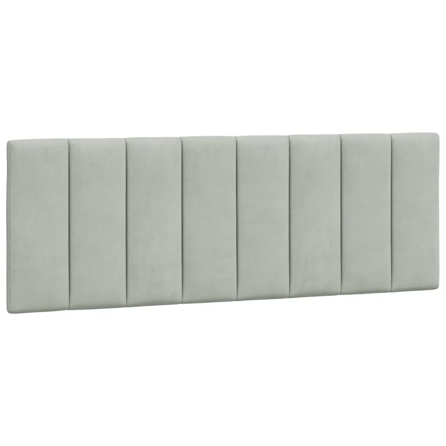 Lit avec matelas Hanko gris clair 120x200 cm velours - 5
