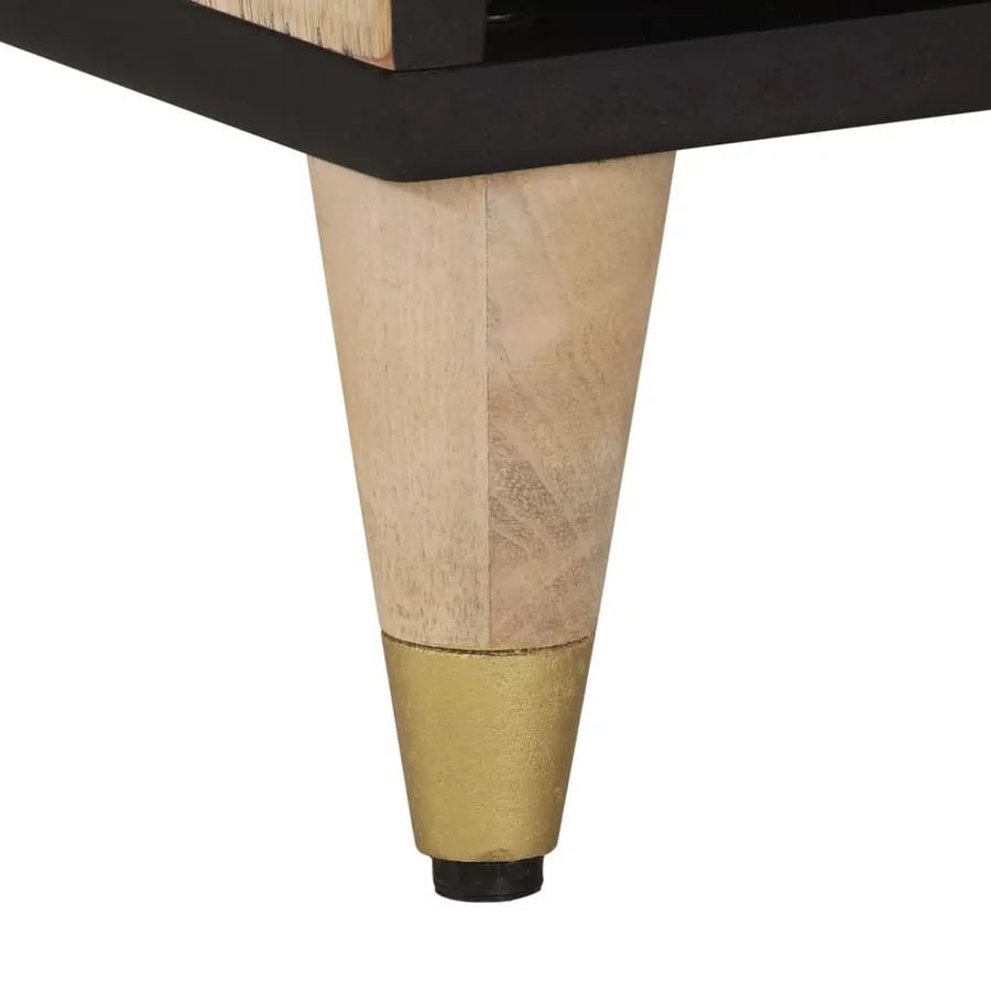Meuble TV 100x33x46 cm bois massif de manguier - 9