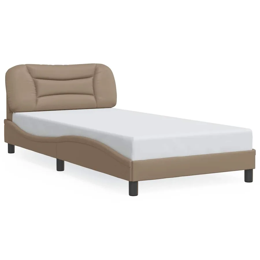 Cadre de lit sans matelas Hvar cappuccino 100x200 cm similicuir - 2