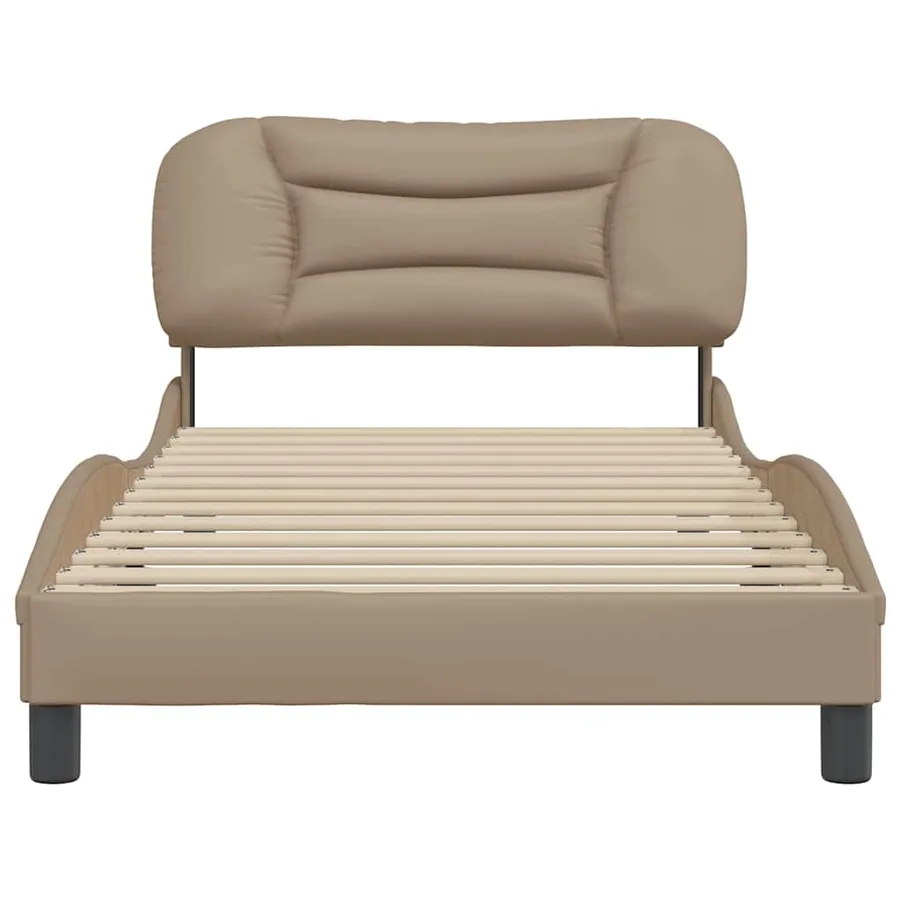 Cadre de lit sans matelas Hvar cappuccino 100x200 cm similicuir - 4