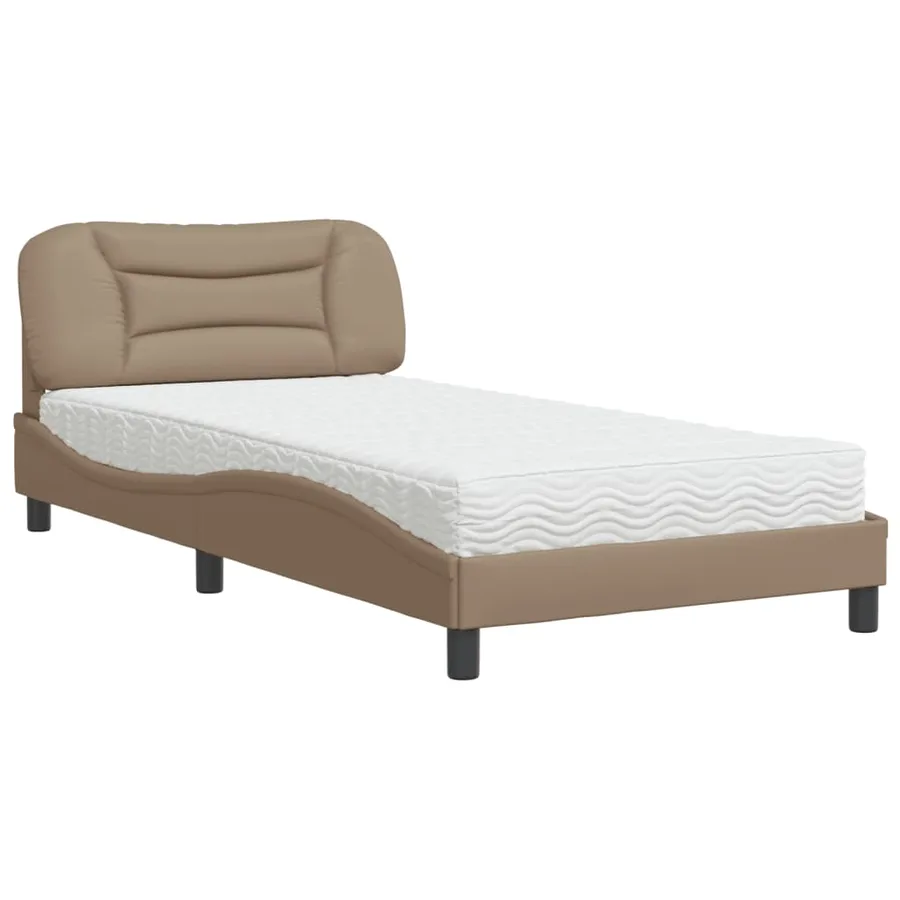 Lit avec matelas Hvar cappuccino 100x200 cm similicuir - 2