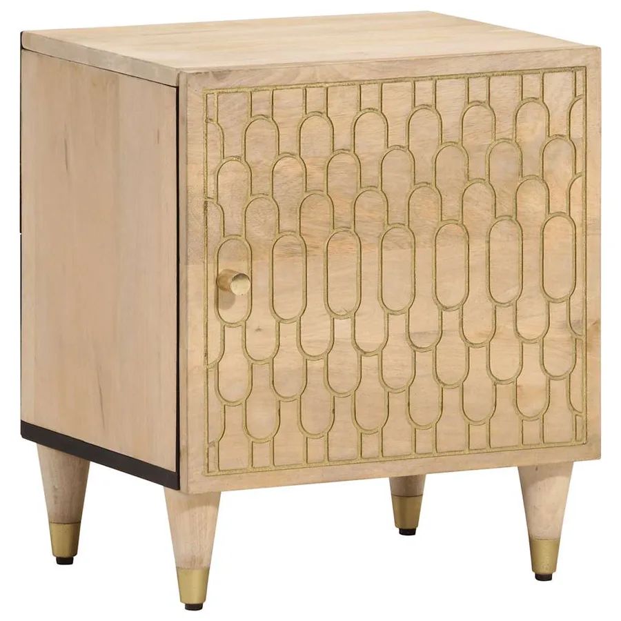 Tables de chevet 2 pcs 40x33x46 cm Bois de manguier solide - 2