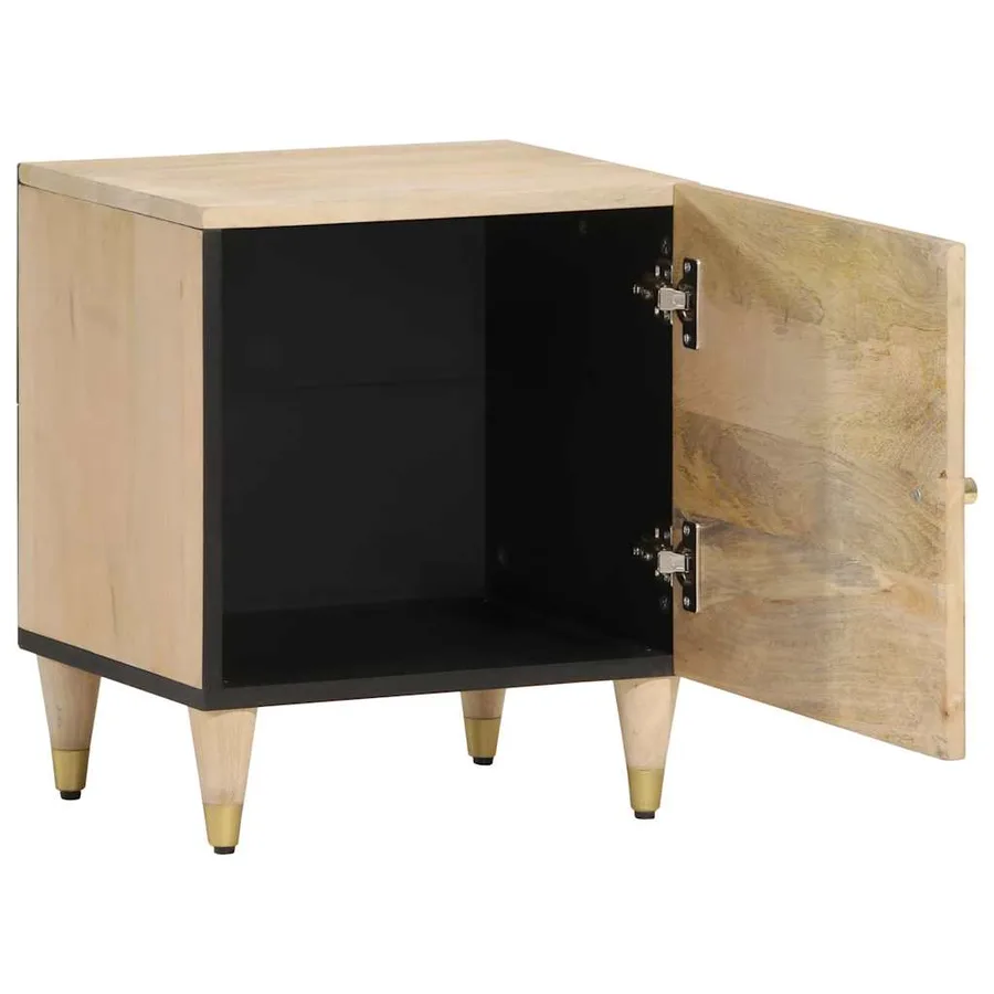 Tables de chevet 2 pcs 40x33x46 cm Bois de manguier solide - 3