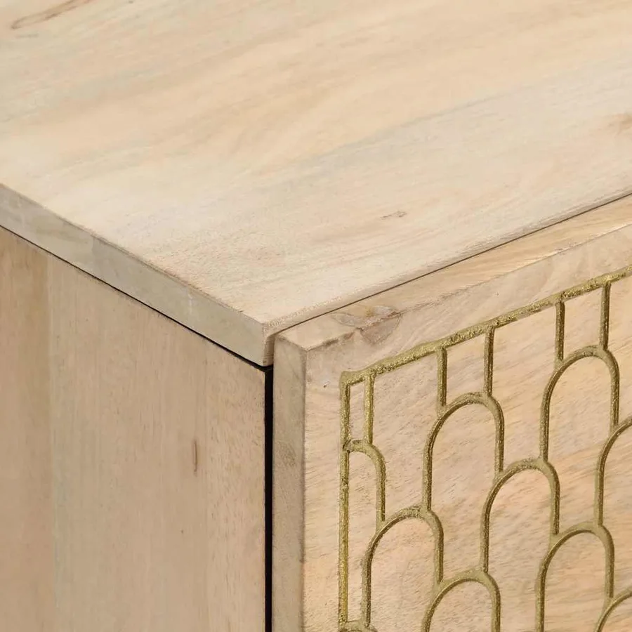 Tables de chevet 2 pcs 40x33x46 cm Bois de manguier solide - 8
