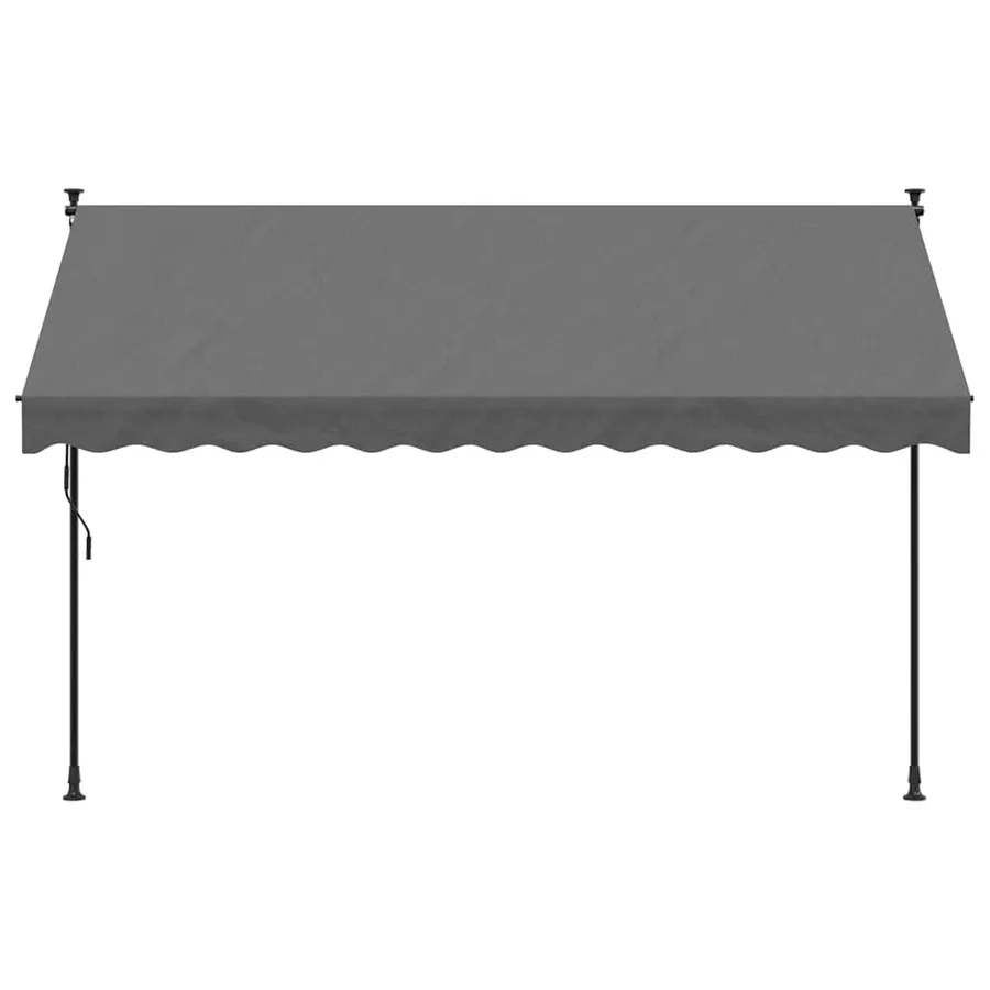 Auvent rétractable anthracite 300x150 m tissu et acier - 3