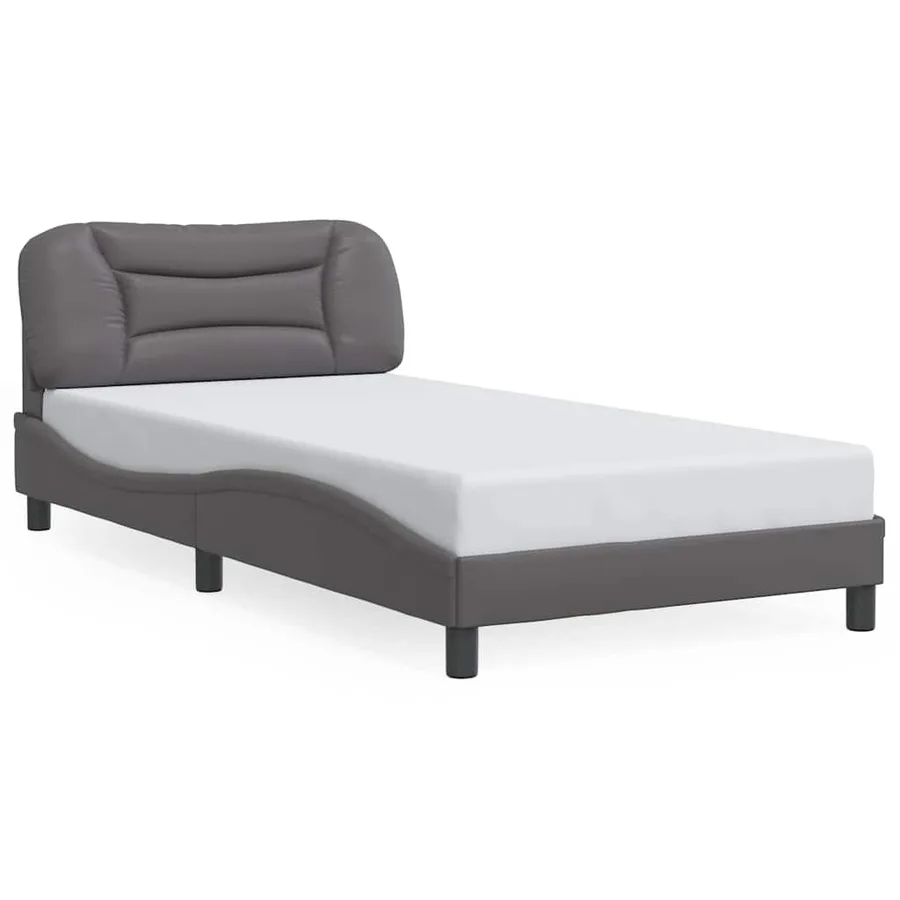 Cadre de lit avec LED sans matelas Hvar gris 100x200 cm - 5