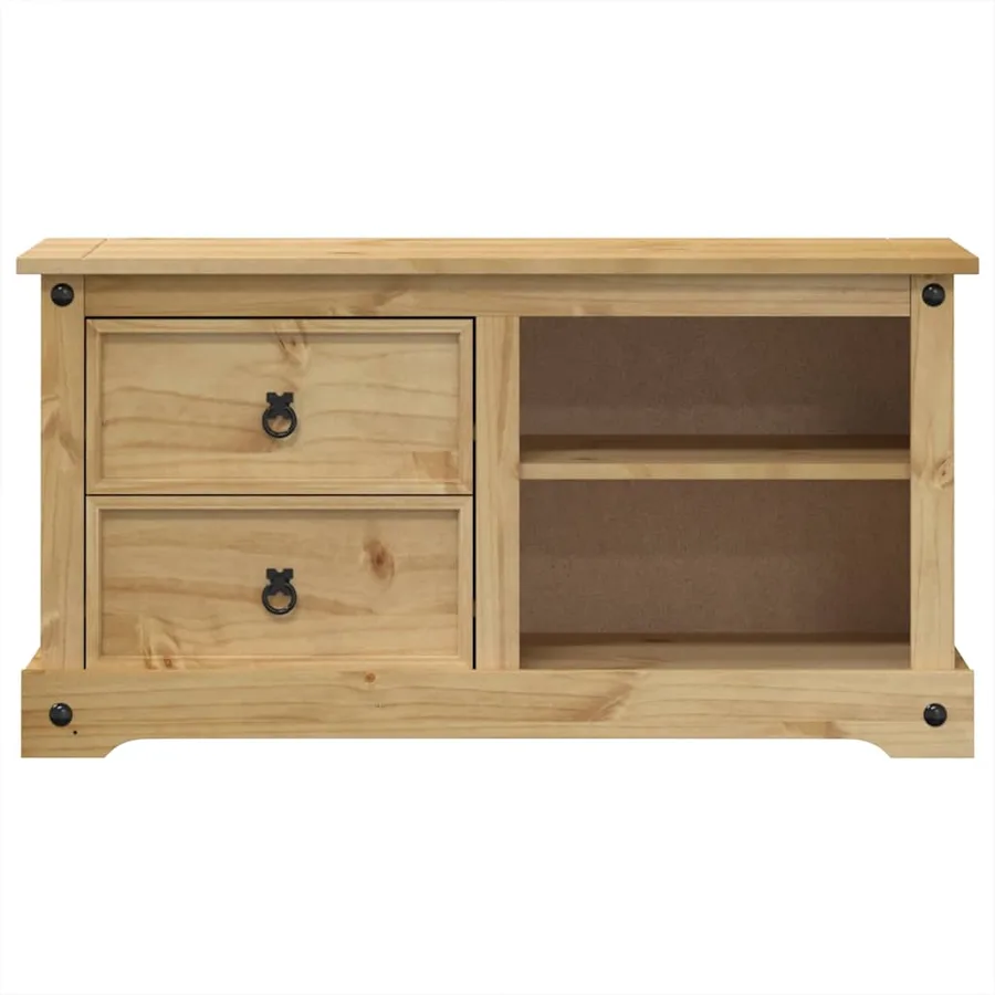 Meuble TV Corona 100x40x52 cm bois de pin massif - 4