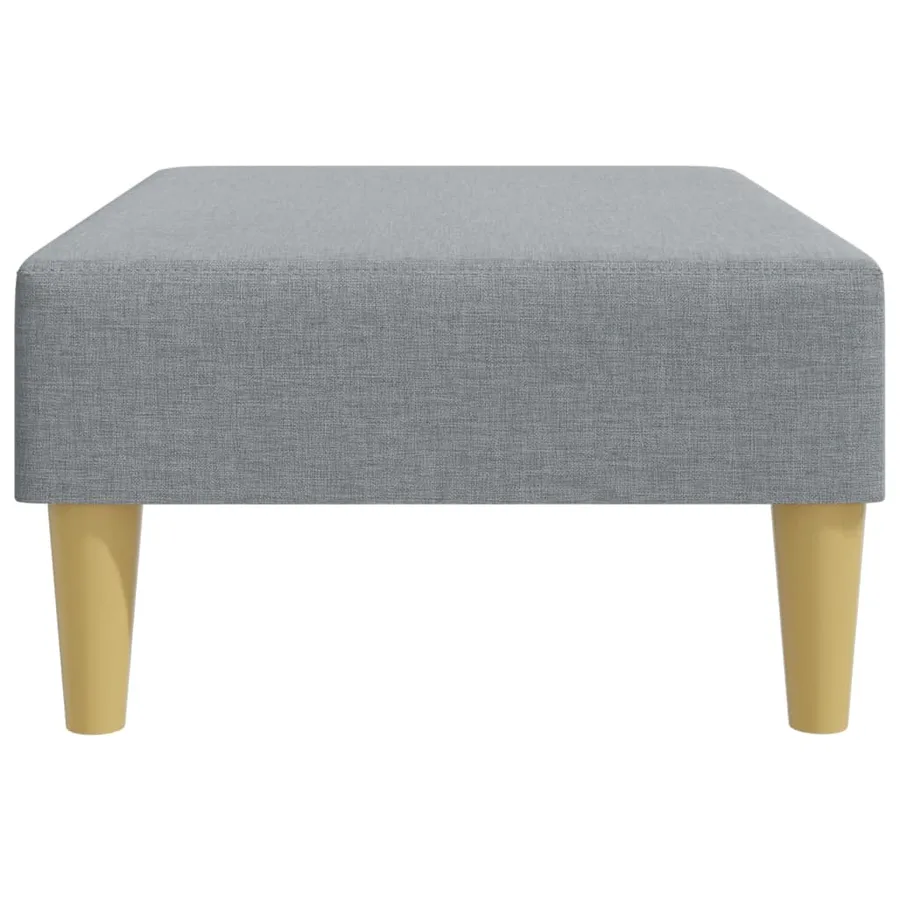 Repose-pied gris clair 77x55x31 cm tissu - 5