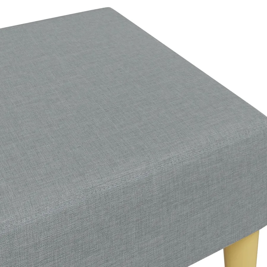 Repose-pied gris clair 77x55x31 cm tissu - 6