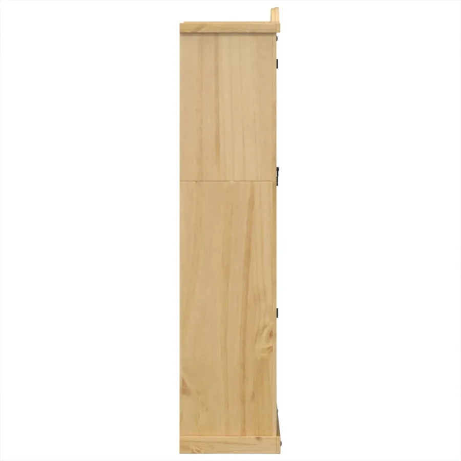 Vitrine en verre Corona 99x43x187 cm bois massif de pin - 5