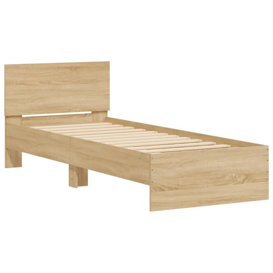Cadre de lit sans matelas avec lumières LED 75x190 cm - 3