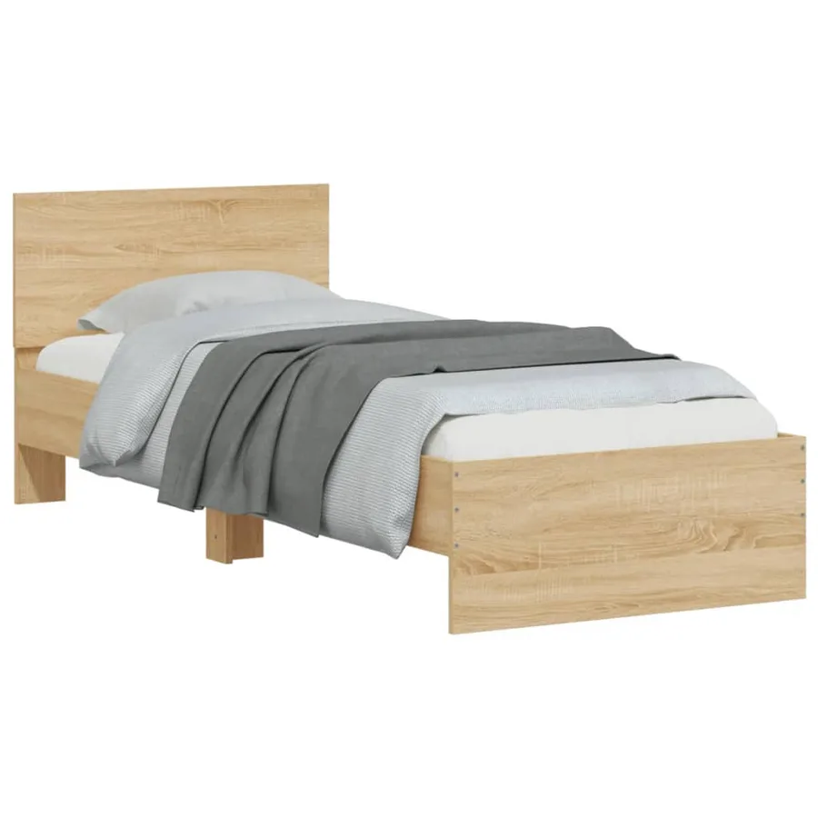Cadre de lit sans matelas avec lumières LED 75x190 cm - 6