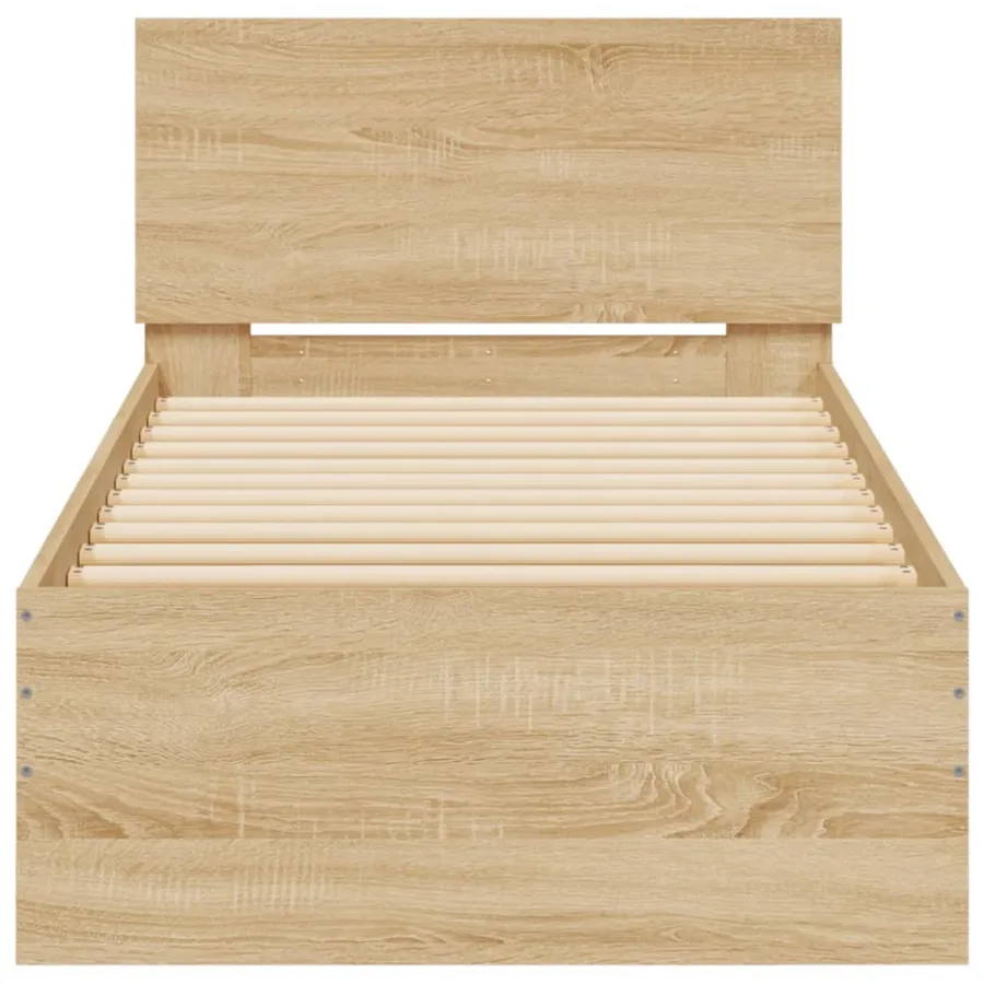 Cadre de lit sans matelas avec lumières LED 75x190 cm - 7