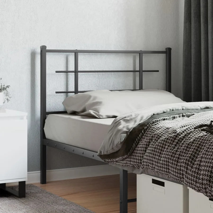 Tête de lit de remplacement métal noir 107 cm