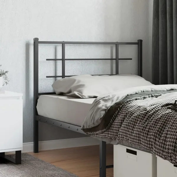 Tête de lit de remplacement métal noir 107 cm