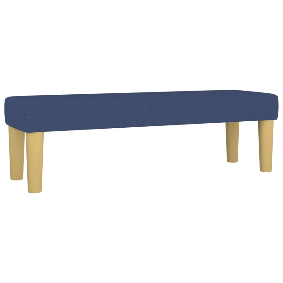 Banc Bleu 100x30x30 cm Tissu - 2