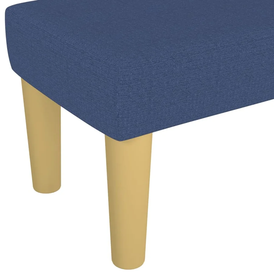Banc Bleu 100x30x30 cm Tissu - 5