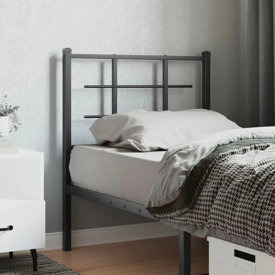 Tête de lit de remplacement métal noir 75 cm