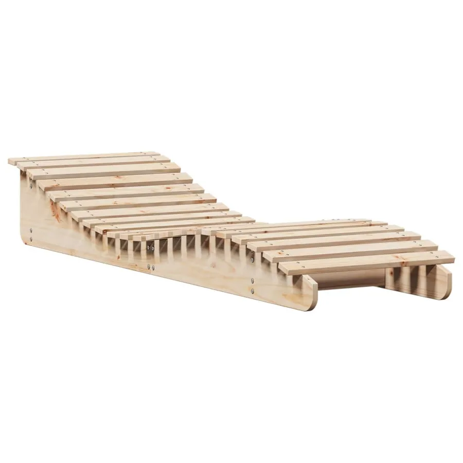 Chaises longues lot de 2 205x60x31,5cm bois massif de pin - 4