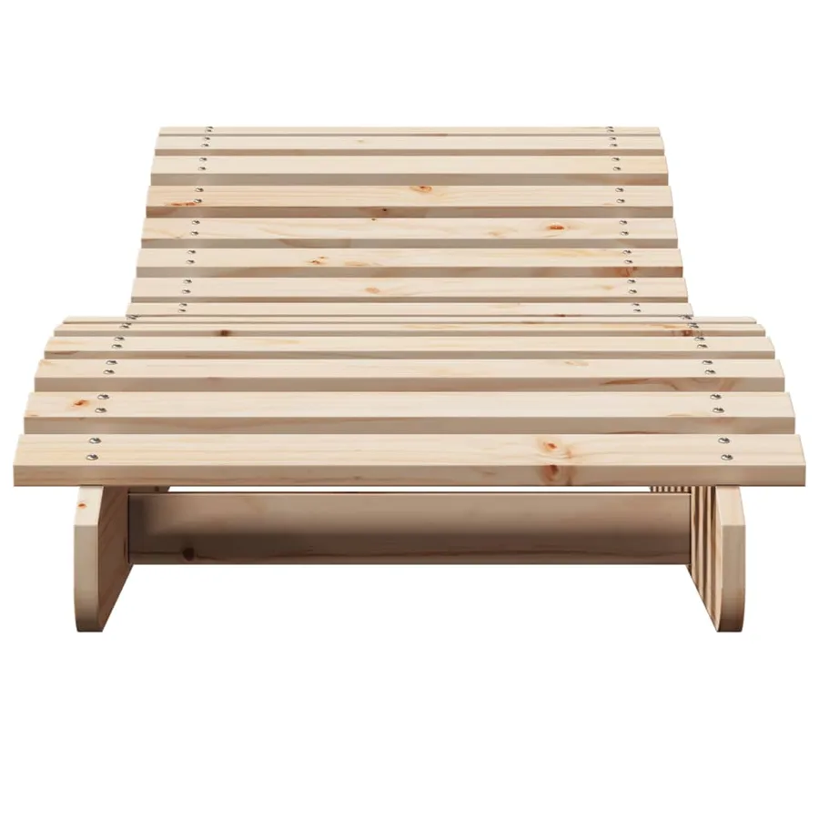 Chaises longues lot de 2 205x60x31,5cm bois massif de pin - 5