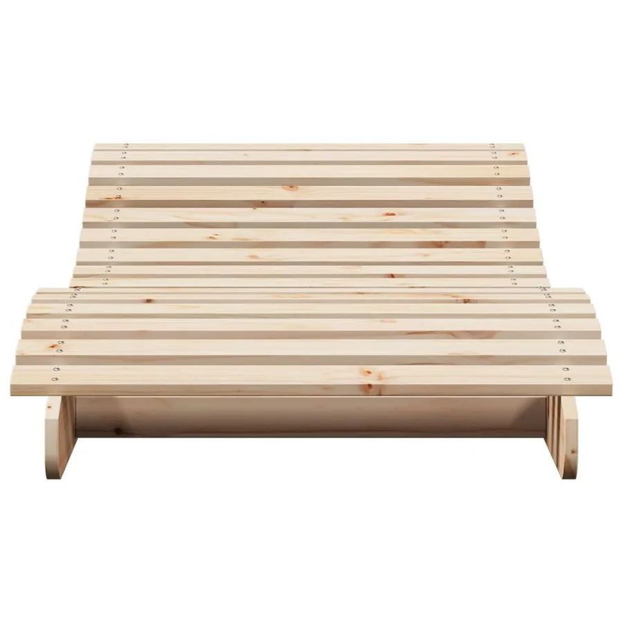 Chaise longue 205x80x31,5 cm bois massif de pin - 4