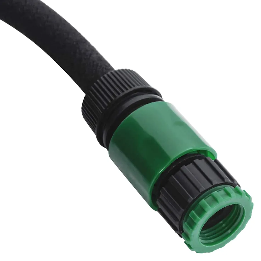 Tuyau d'arrosage de jardin noir 0,6" 25 m caoutchouc - 5