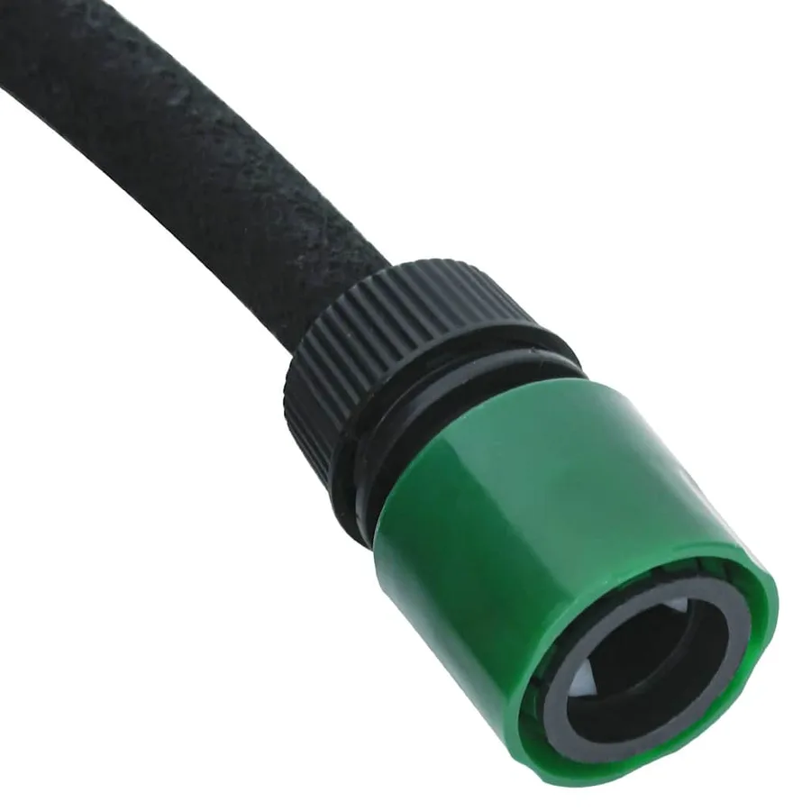 Tuyau d'arrosage de jardin noir 0,6" 25 m caoutchouc - 6