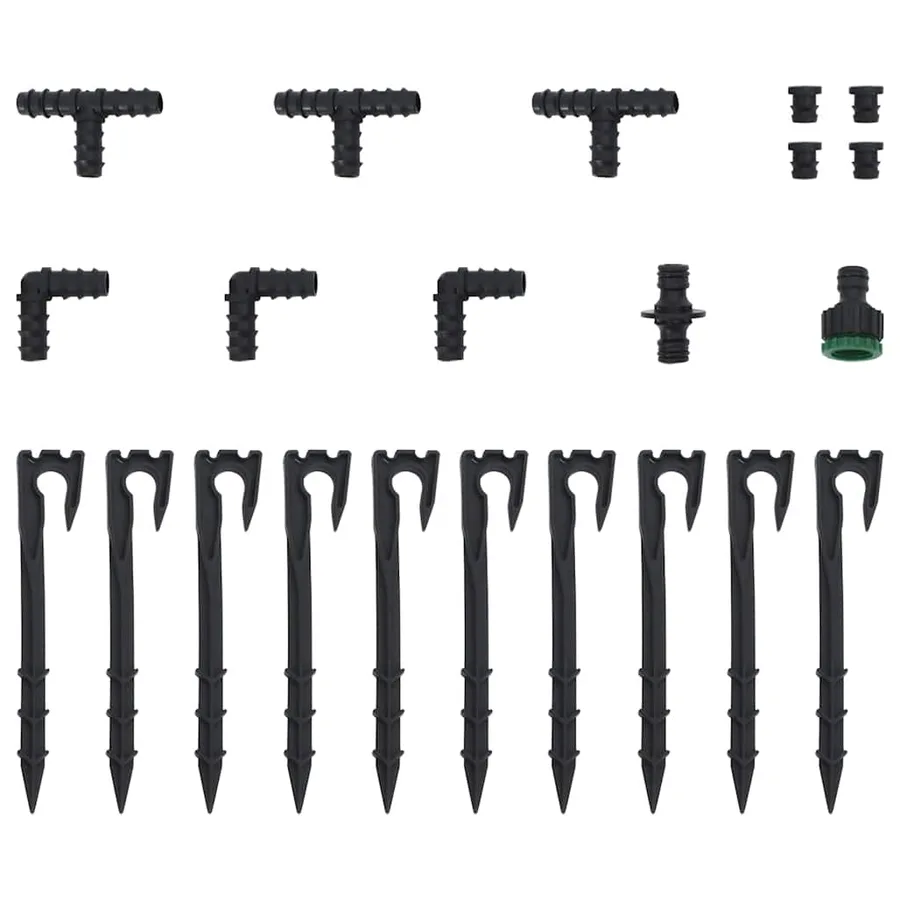 Tuyau d'arrosage de jardin noir 0,6" 25 m caoutchouc - 7