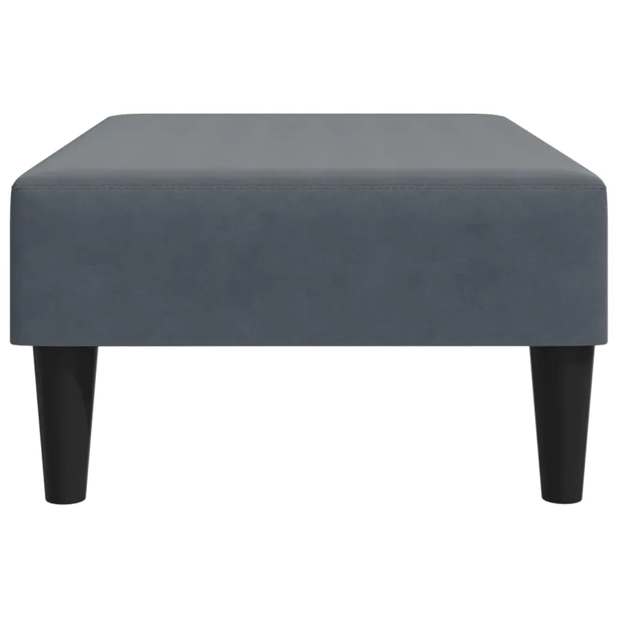 Repose-pied gris foncé 77x55x31 cm velours - 5