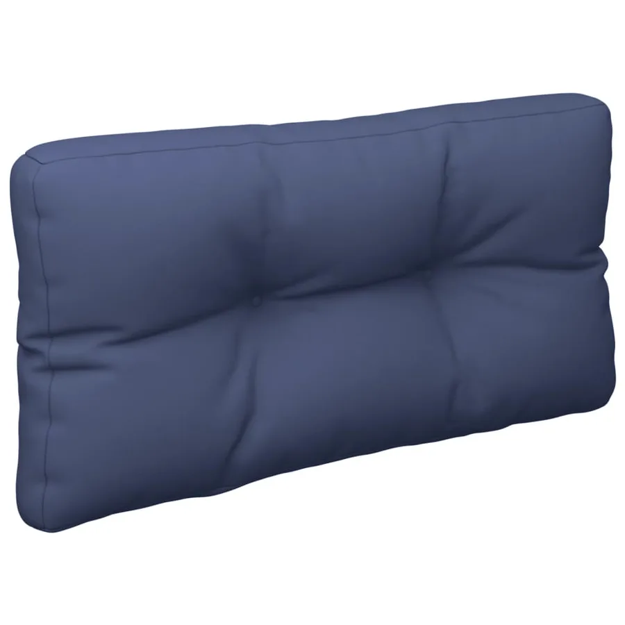 Coussin de palette bleu marine 80x40x12 cm tissu - 2