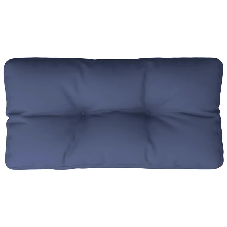 Coussin de palette bleu marine 80x40x12 cm tissu - 6