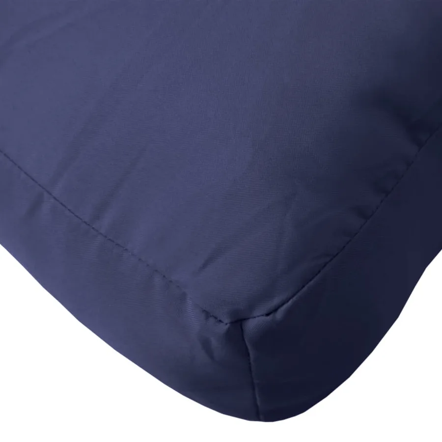 Coussin de palette bleu marine 80x40x12 cm tissu - 7