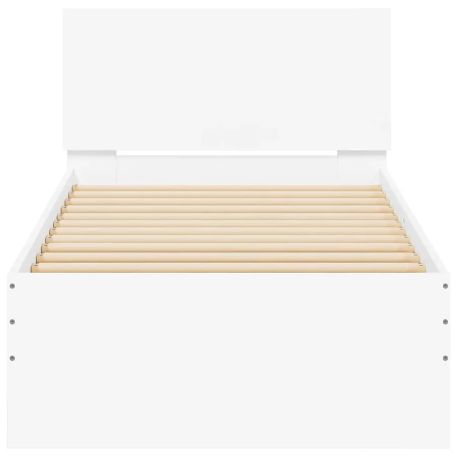 Cadre de lit sans matelas avec lumières LED blanc 90x190 cm - 7