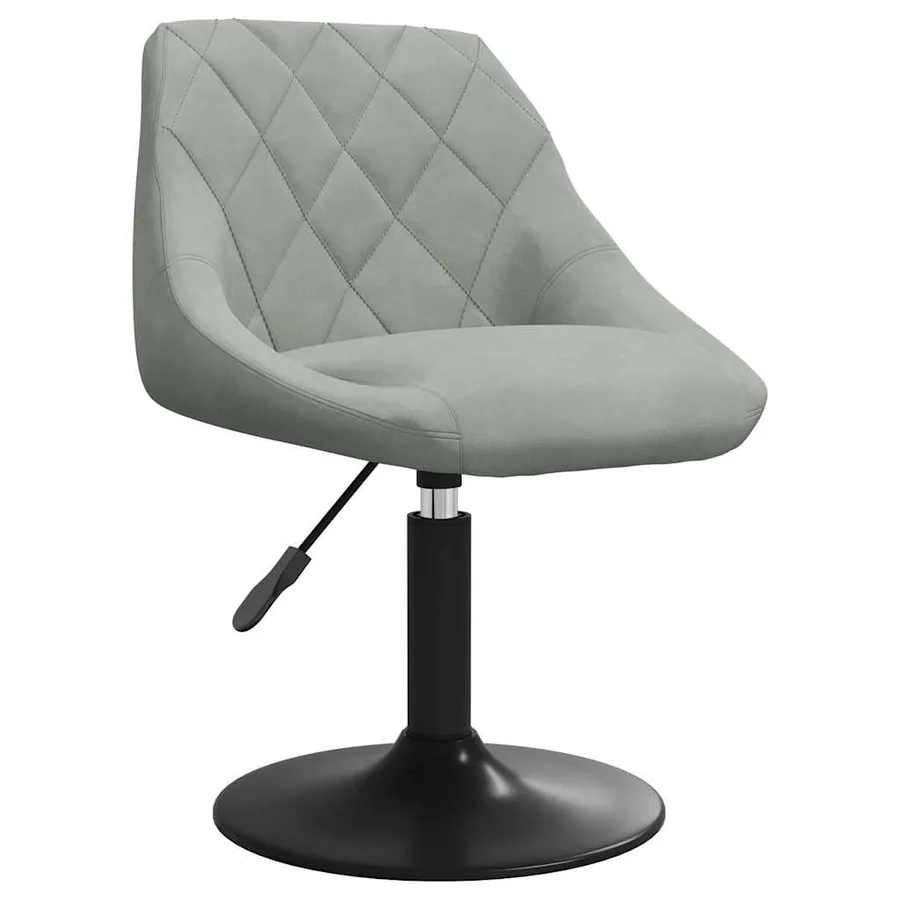 Chaise de salle à manger Gris clair Velours - 2