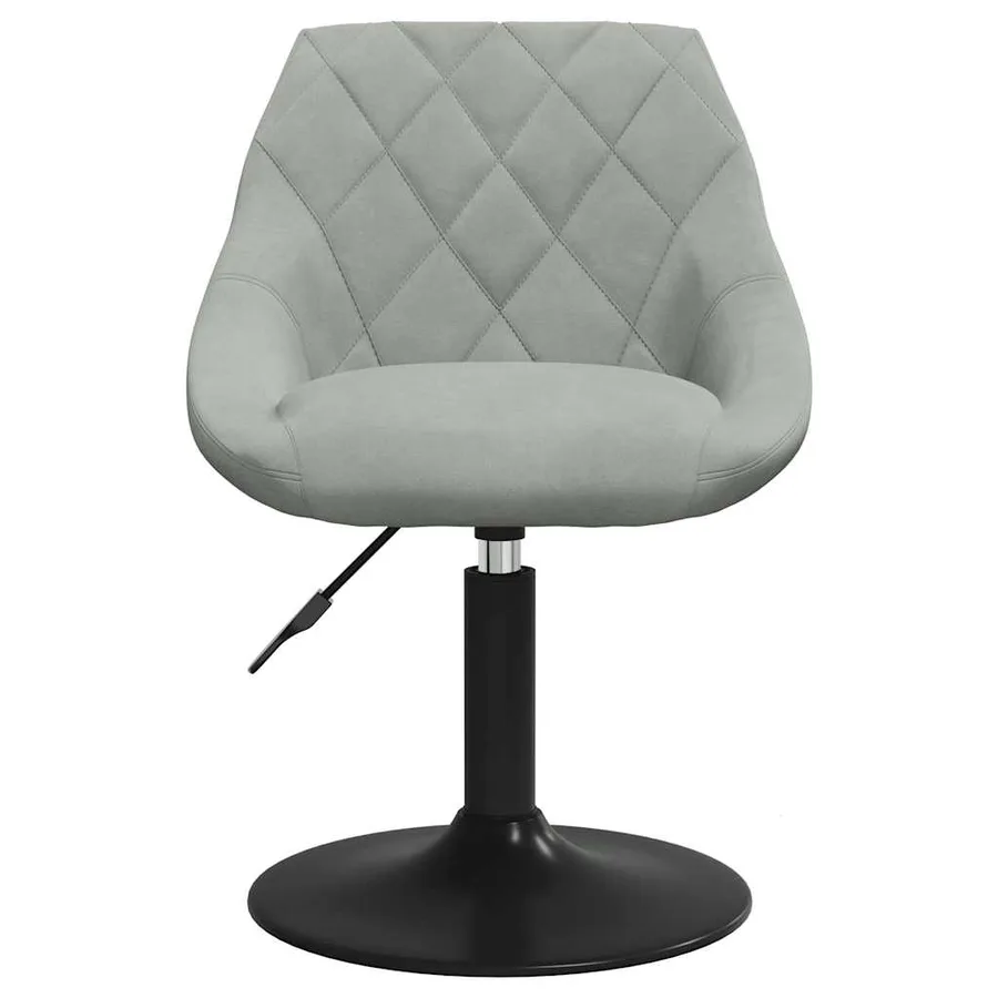 Chaise de salle à manger Gris clair Velours - 3