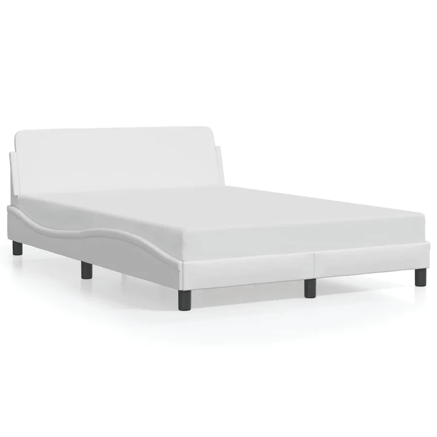 Cadre de lit Dover blanc 140x190 cm similicuir - 2