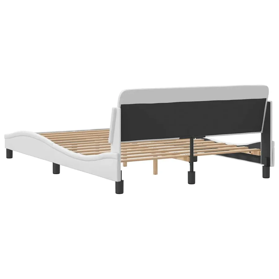 Cadre de lit Dover blanc 140x190 cm similicuir - 6