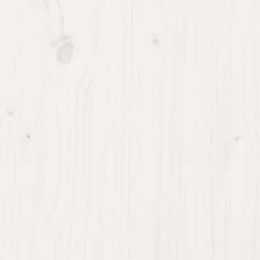 Cadre de lit sans matelas blanc bois massif 100x200 cm - 8