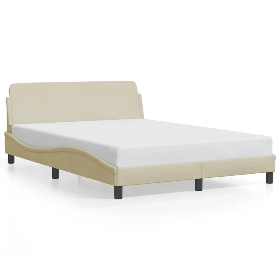 Cadre de lit Dover crème 140x190 cm tissu - 2