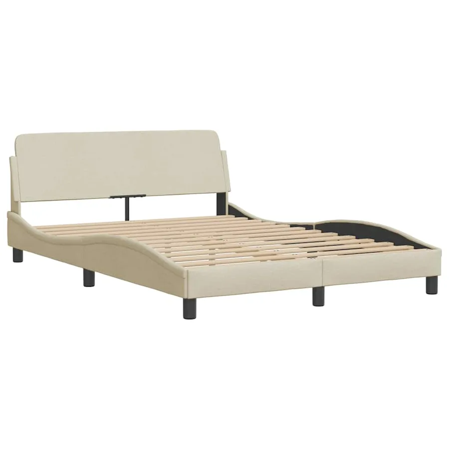 Cadre de lit Dover crème 140x190 cm tissu - 3
