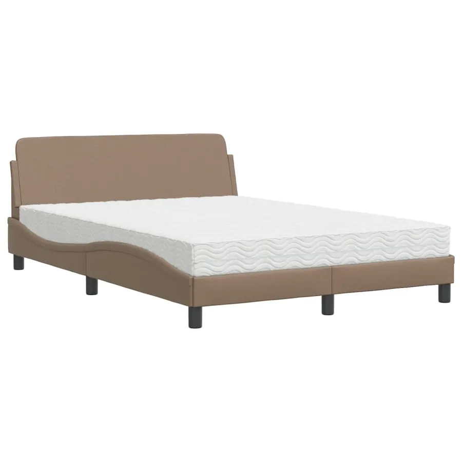 Lit avec matelas Dover cappuccino 140x190 cm similicuir - 2