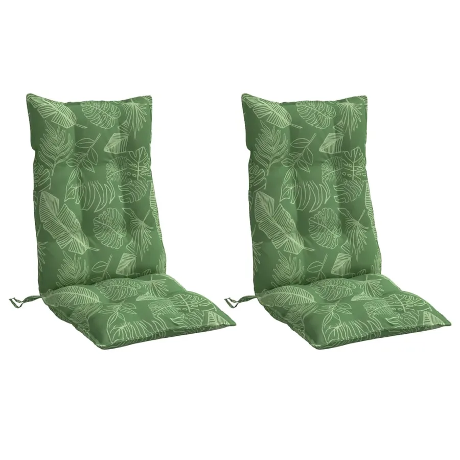 Coussins de chaise à dossier haut lot de 2 modèle de feuille - 3