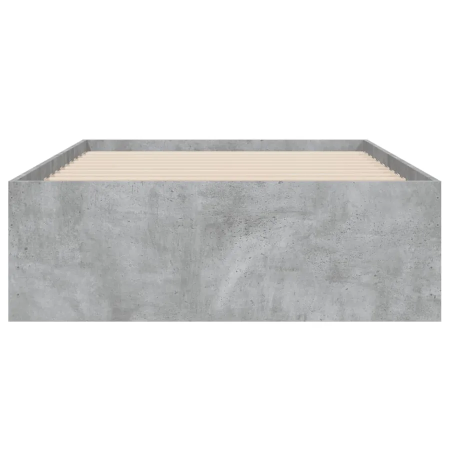 Cadre de lit avec tiroirs sans matelas gris béton 90x200 cm - 6